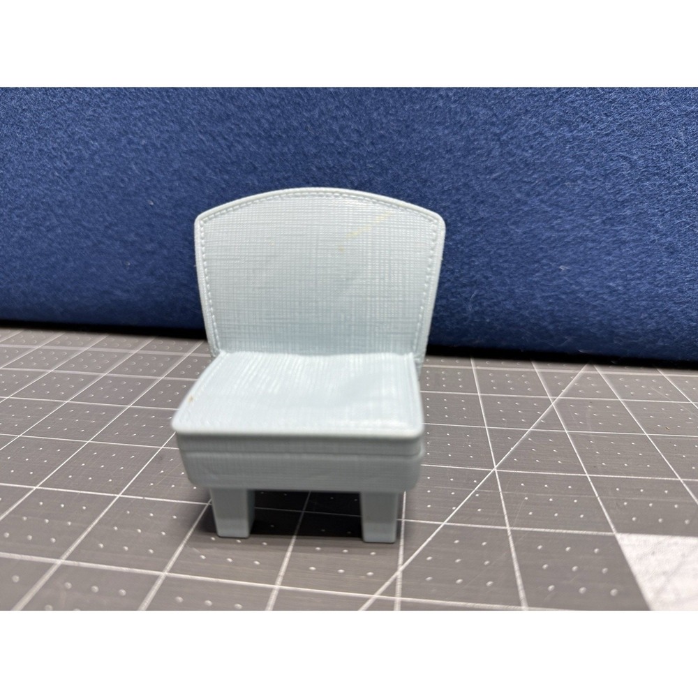 2008 Blue Mattel Fisher-Price Loving Family Dollhouse Living Room Easy Chair Toy